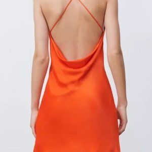 Orange Zara Slip Dress (never worn)